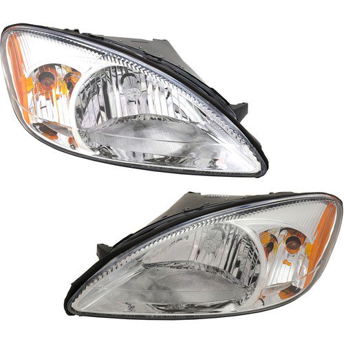 Driver and Passenger Headlights For Ford Taurus 2000-2007 Halogen w/ Bulb/s CAPA