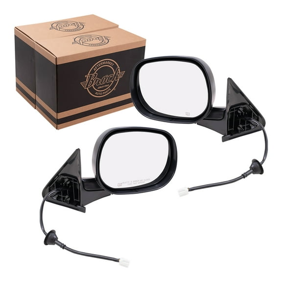 Brock Power Mirror for 1998-2001 Ram 1500 Heated Manual Fold Set 55076489AG 1998-2002 Ram 2500