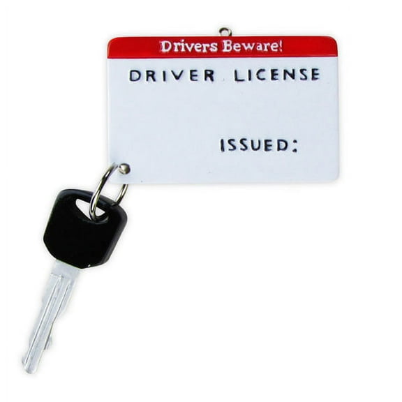 Driver's License with Car Key Personalized Christmas Ornament DO-IT-YOURSELF