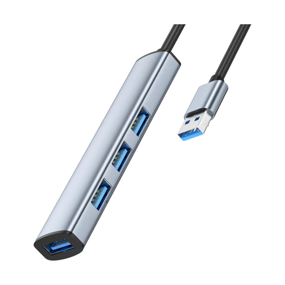 DriverFree USB3.0 Type C Hubs 4Port Fast speed 5Gbps Data Transfer Plug and Play For Keyboards Aluminum Case