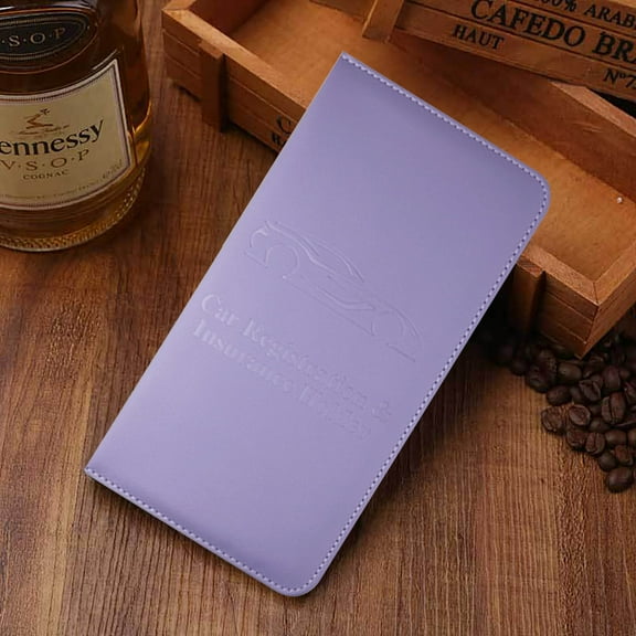 Drivers License Leather Case, Car Registration and Insurance Document Holder, Premium Leather Protective Organizer, Anti-Crease Anti-Fade Storage, Compact Glove Box Wallet for Auto Documents