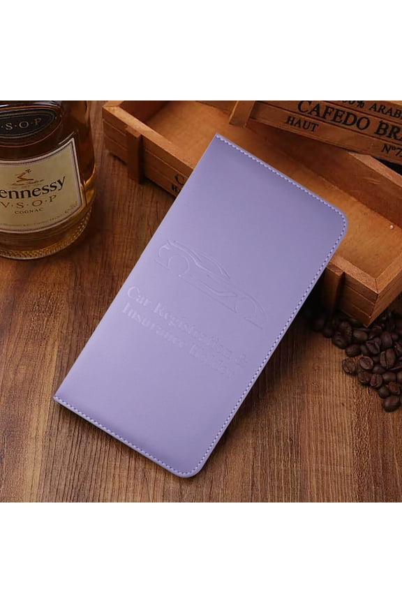 Drivers License Leather Case for Car Registration and Insurance Documents, Protective and Durable, Sleek Compact Design, Black, 1 Pack