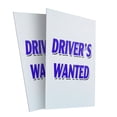thumbnail image 1 of Drivers Wanted (2-PACK) 24" x 36" Plastic Signs | Sign Insert 4mm Corrugated Plastic Signs Storefront Window Poster, 1 of 2