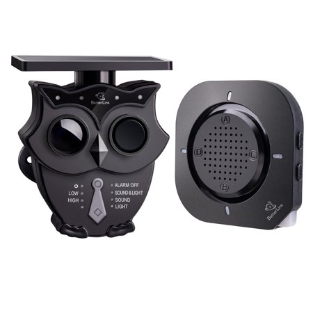 Driveway Alarm-BetterLink 1/2 Mile Long Range Solar Driveway Alarm System IP65 Weatherproof Outdoor Motion Detectors&Sensor 120dB Siren Alert System Monitor&Protect Outdoor/Indoor Property(Black/Gray)
