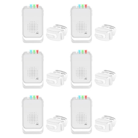 NineLeaf Driveway Alarm Wireless Weatherproof Motion Sensor, Motion Detector Alarm Outdoor, Home Security Alert Alarm, Motion Detector Alarm System, 918 FT Range Protect Indoor/Outdoor Property,6Pack