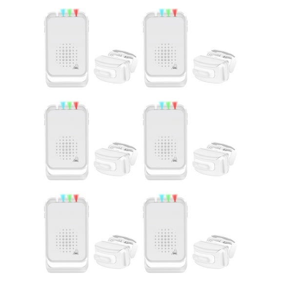 NineLeaf Driveway Alarm Wireless Weatherproof Motion Sensor, Motion Detector Alarm Outdoor, Home Security Alert Alarm, Motion Detector Alarm System, 918 FT Range Protect Indoor/Outdoor Property,6Pack