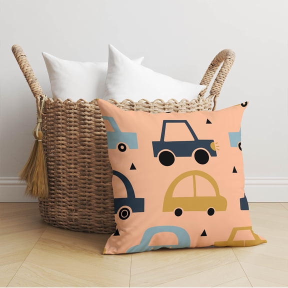Driveway Colorized Peach Throw Pillow