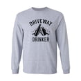 thumbnail image 1 of Driveway Drinker - Cheers! Adult Long Sleeve T-shirt, 1 of 3