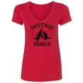 thumbnail image 1 of Driveway Drinker - Cheers! Womens V-Neck T-Shirt, 1 of 2