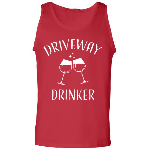 Driveway Drinker-Wine Adult Tank Top