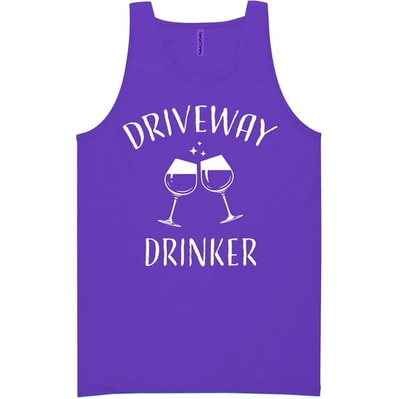 Driveway Drinker-Wine Neon Tank Top