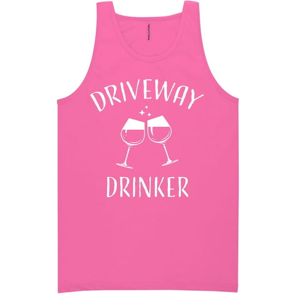 Driveway Drinker-Wine Neon Tank Top