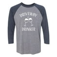 thumbnail image 1 of Driveway Drinker-Wine Unisex 3/4 Sleeve Baseball Raglan Tee, 1 of 2