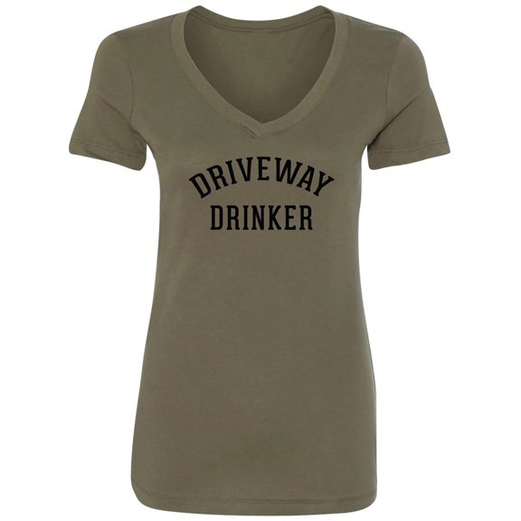 Driveway Drinker Womens V-Neck T-Shirt