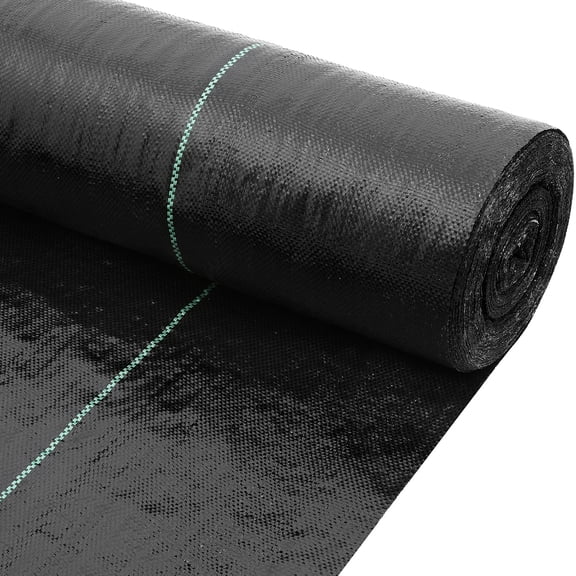 Driveway Fabric, 4x300 ft Polyethylene 4OZ Woven Black Weed Barrier Fabric for Erosion Control, Landscaping & Construction Projects
