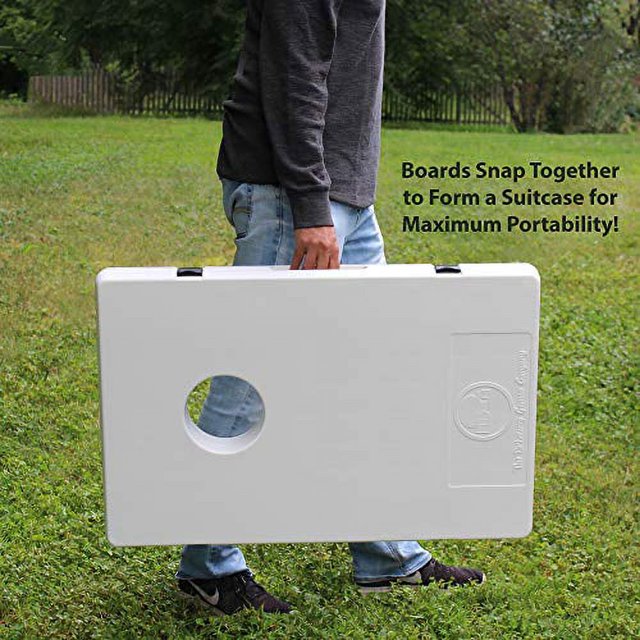 Driveway Games EZ Carry Portable AllWeather Cornhole Set Travel Corn Toss Boards & Regulation