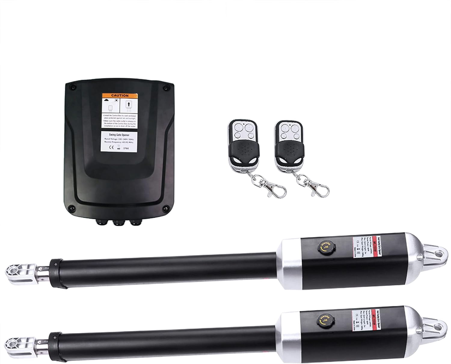 Driveway Gate Opener GG1700 AC/DC Basic Kit - for Dual Swing Gate ...