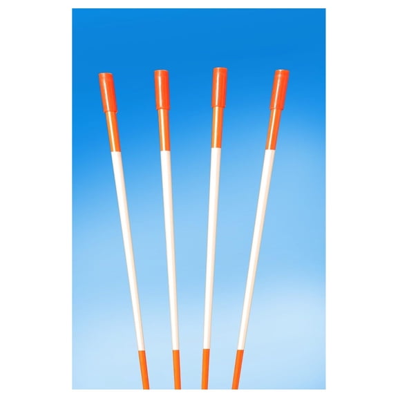 Driveway Markers, Reflective Snow Stakes, Plow Stakes,1/4" Thick X " ORANGE Fiberglass Stakes , 50 Pack