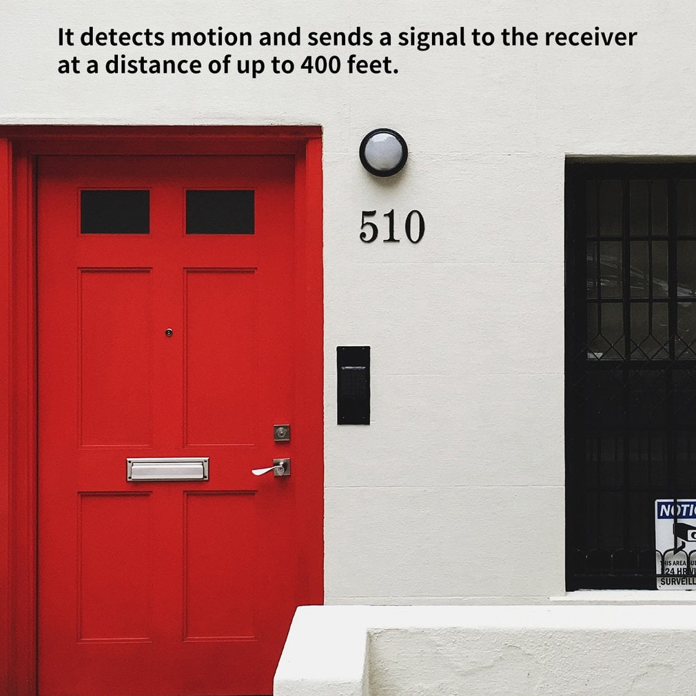 Driveway Patrol Garage Infrared Wireless Doorbell Alarm System Motion