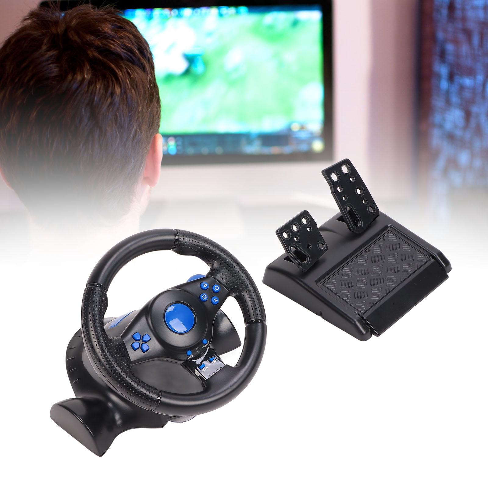 Driving Force Racing Wheel And Floor Pedals, Game Steering Wheel 180