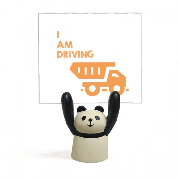 Driving Goods Transfer Vehicles Memo Holder Cartoon Animal Panda Stand Decoration