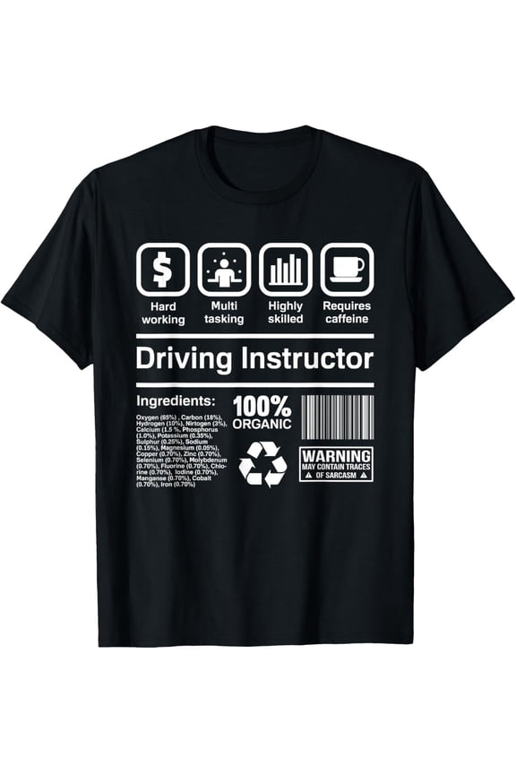 Driving Instructor T-Shirt Gifts FunnyMen and women can wear, black T-shirts, gifts. Age: M,L,XL 2XL, 3XL, 206XL