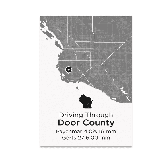 Driving Through Door County - Minimalist Decor Enthusiast - 13x19 Poster Print
