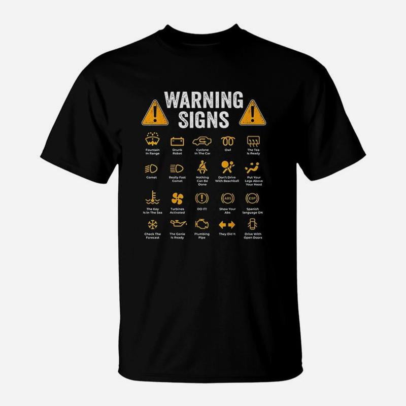 Driving Warning Signs 101 Auto Mechanic TShirt - Walmart.com