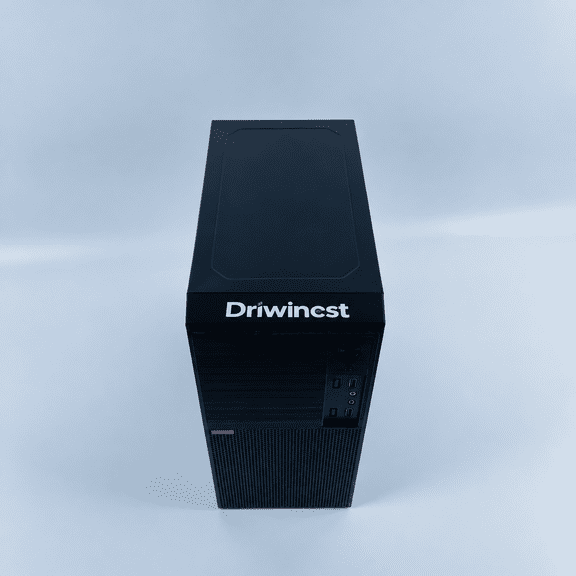 Driwinest Computer chassis,Compact PC Case with Mesh Front Panel, Vertical GPU Mount Support, Multiple Hard Drive Bays, Efficient Airflow & Cooling Design