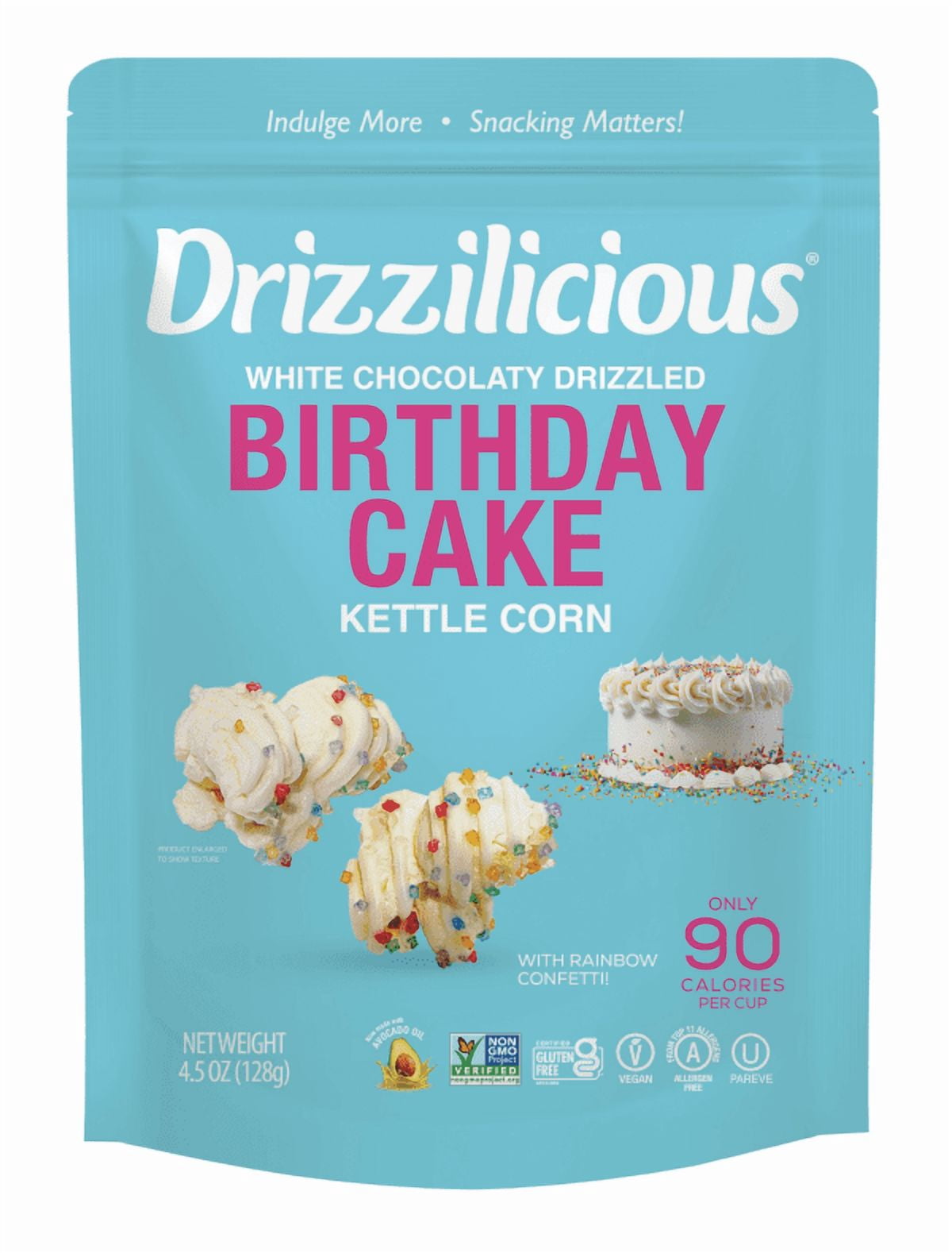Drizzilicious Birthday Cake Kettle Corn Popcorn, 4.5 oz