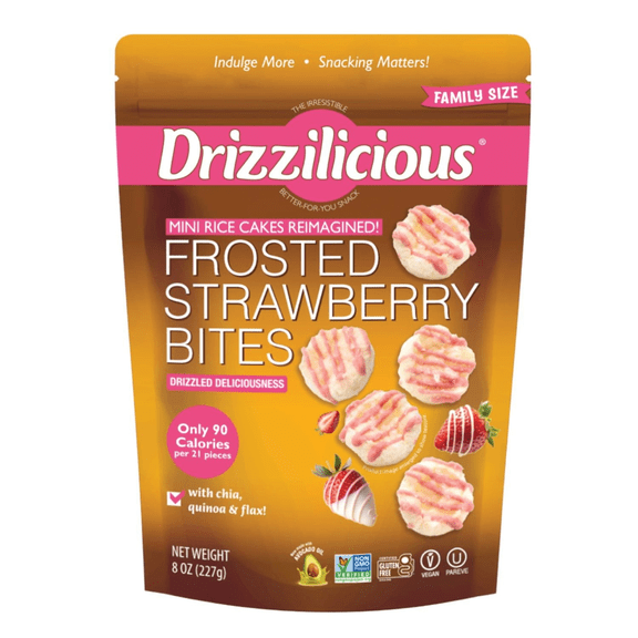 Drizzilicious Frosted Strawberry Mini Rice Cakes, 8 oz.