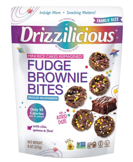 Drizzilicious Fudge Brownie Mini Rice Cake Bites, 8 oz.