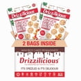 thumbnail image 1 of Drizzilicious Mini Rice Cakes, Gingerbread Christmas Candy Rice Cake Gluten Free Snacks, Rice Crisps 2-Pack, 1 of 6