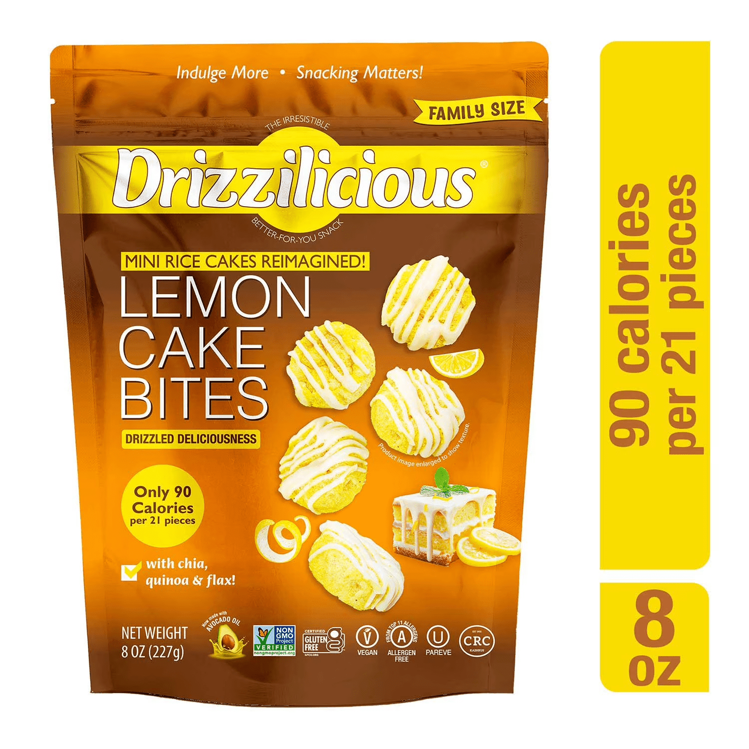 Drizzilicious Lemon Cake Mini Rice Cakes – 8 oz
