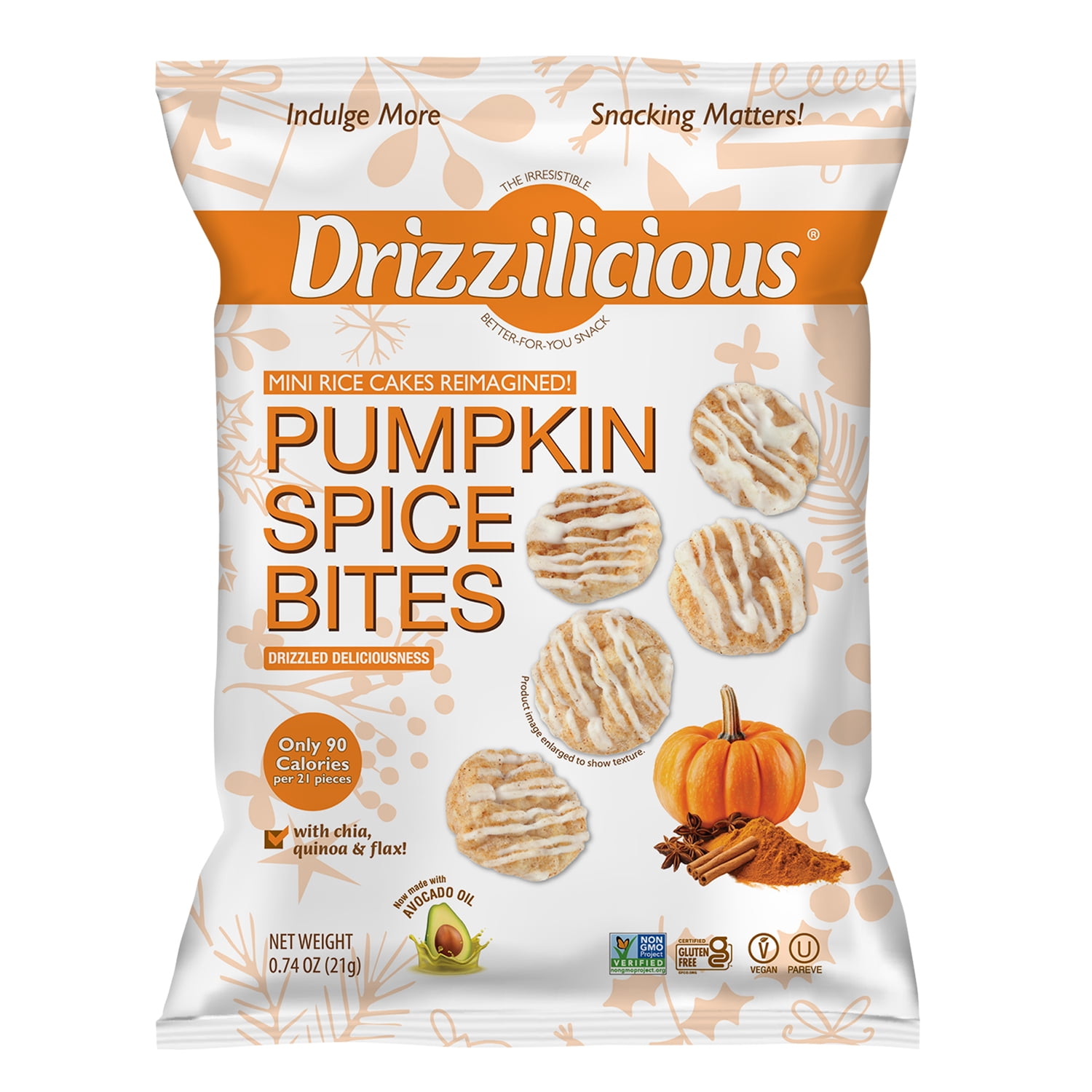 Drizzilicious Pumpkin Spice Mini Rice Cakes 0.74oz