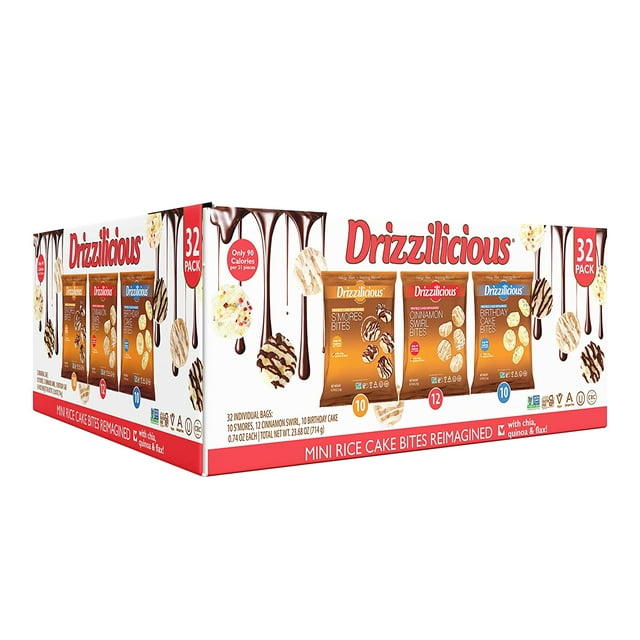 Drizzilicious Variety Pack .74oz 32 count S'mores, Cinnamon Swirl and