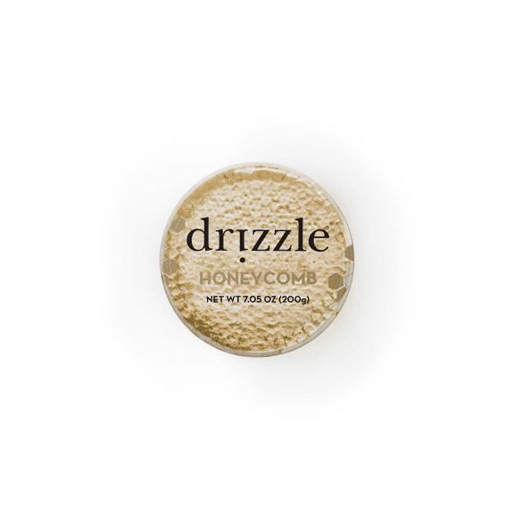 Drizzle Honeycomb - Raw All Natural Honey Comb, Edible Topping for Charcuterie, Unfiltered & Unheated, Pair with Cheese, Meat, Fruit, or Bread, Certified Kosher - 7.05 oz (200 g)