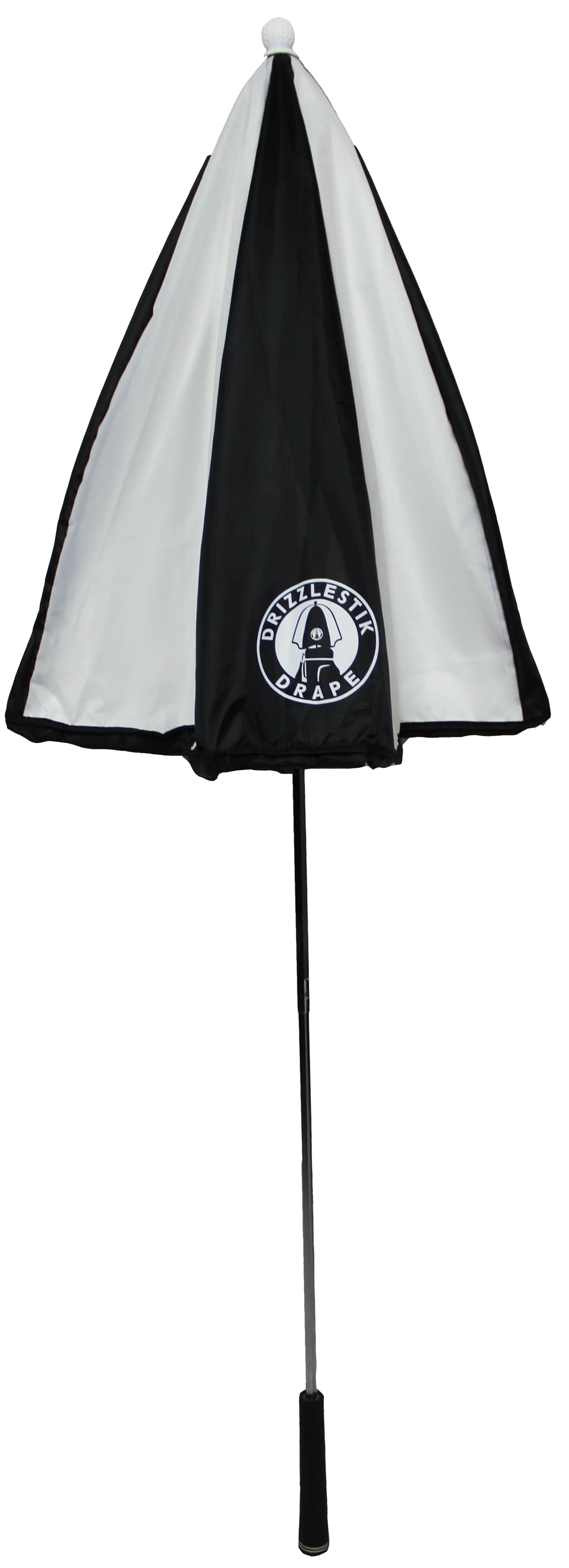 DrizzleStik Drape- Golf Gear Umbrella (Black/White)