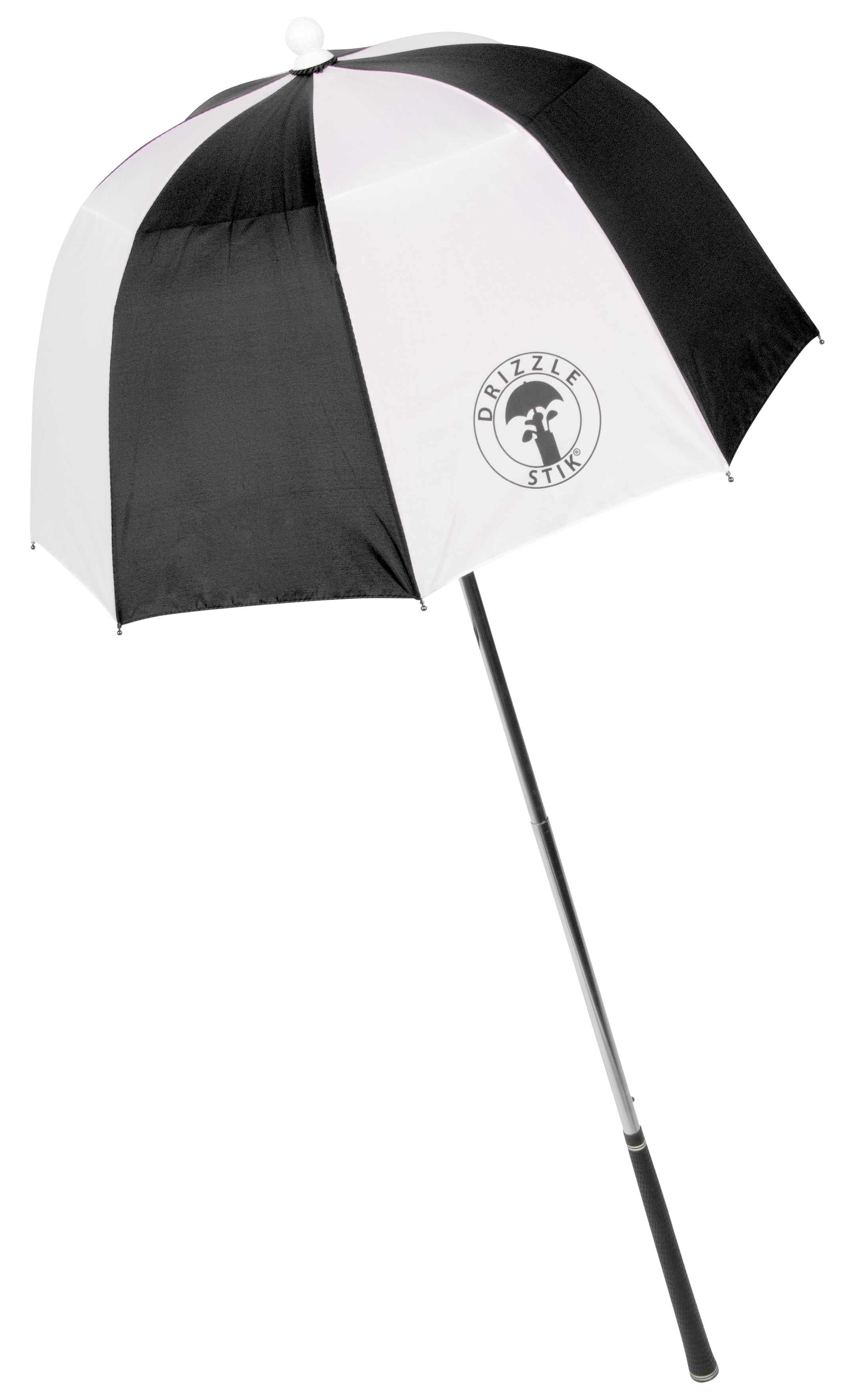 DrizzleStik Flex- Golf Gear Umbrella (Black/White)