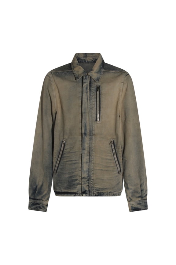 Drkshdw By Rick Owens Gradient Washed Effect Jacket With Classic Collar (Men's)