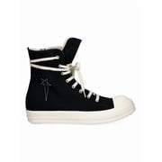 Drkshdw By Rick Owens High-Top Sneakers With Stitched Star Design Black Mens