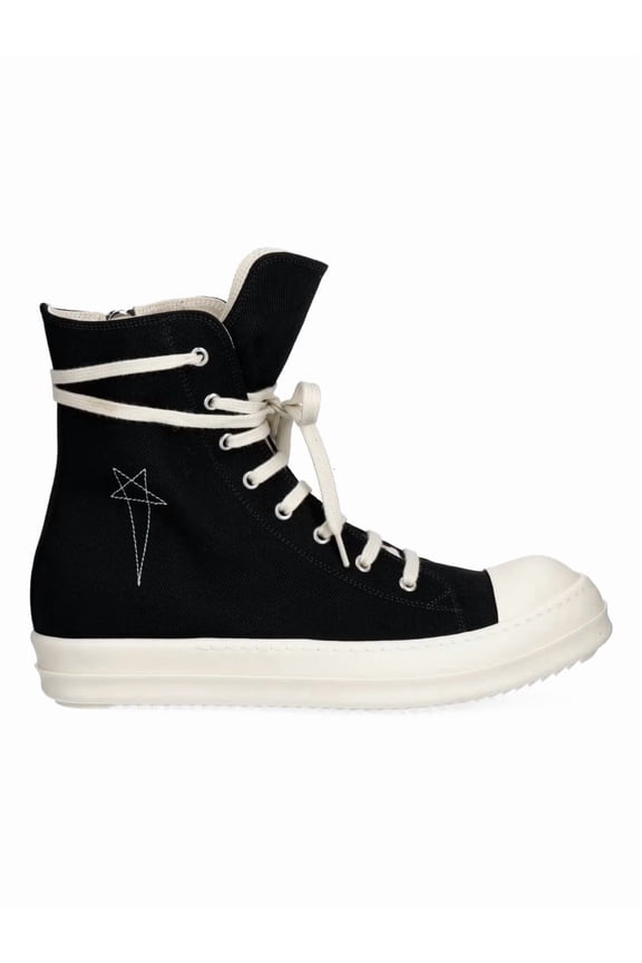 Drkshdw By Rick Owens High-Top Sneakers With Stitched Star Design Black (Men's)