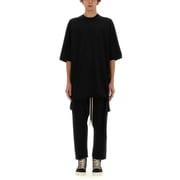 Drkshdw By Rick Owens Oversized Black Cotton T-Shirt With Relaxed Fit Mens