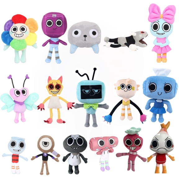 DrmPth Dandy's World Plush - 10'' Pebble Plushies Toy for Fans Gift, 2024 New Horror Stuffed Doll for Kids and Adults, Halloween Christmas Birthday Choice for Boys Girls
