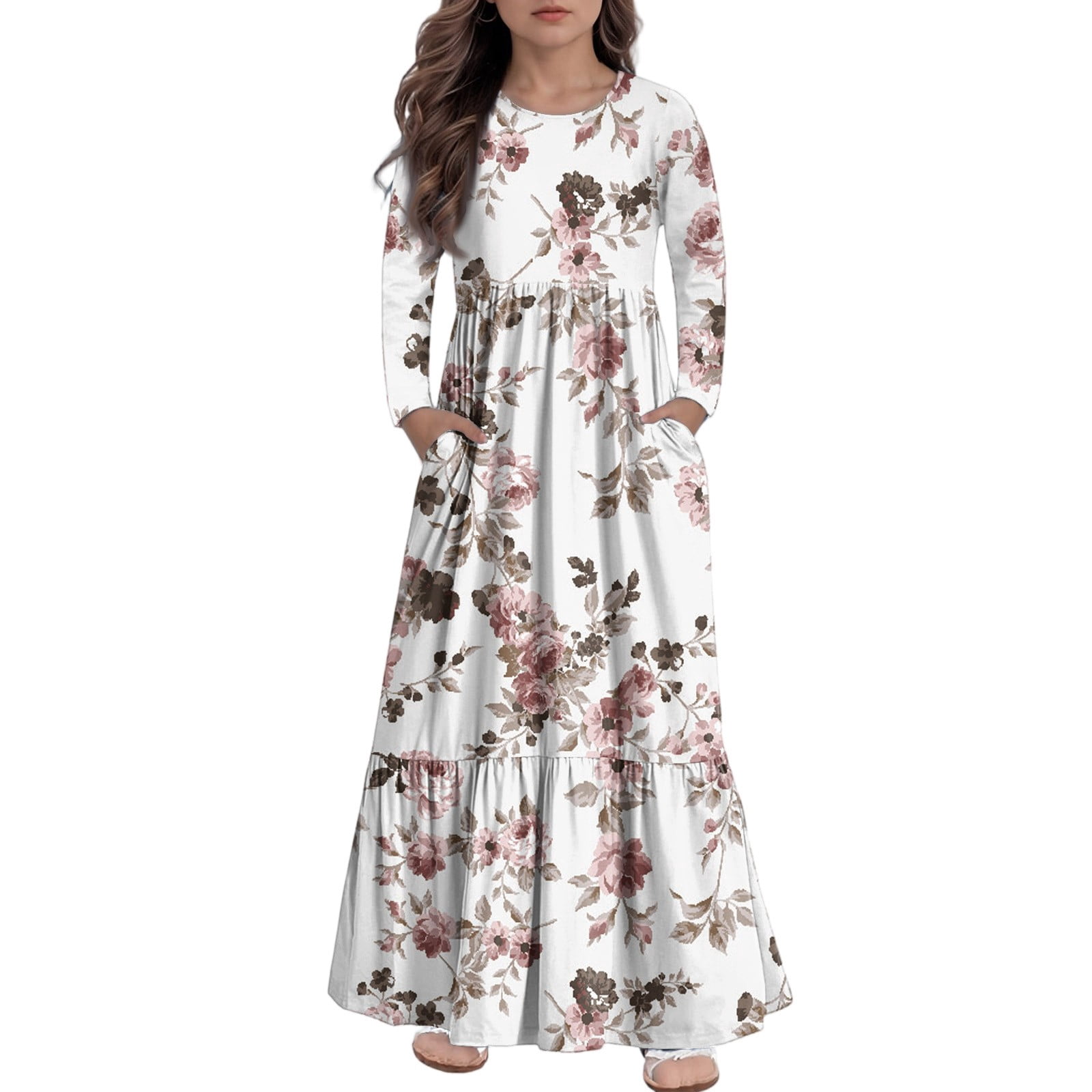 KIDS TIE FRONT MAXI DRESS 12-14 HEART OF A DRAGON main image 1