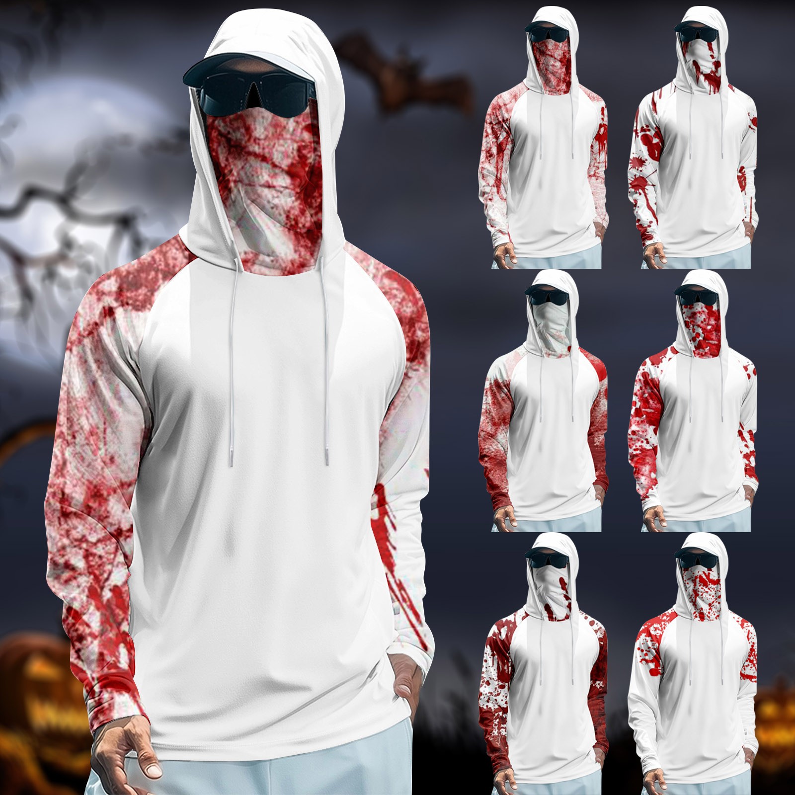 DESKABLY Men's UPF 50+ Sun Shirt Hoodie - Lightweight Full Zip, Long Sleeve Cooling Jacket For Fishing, Hiking, Outdoor