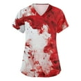 thumbnail image 1 of Drmagiyhm Halloween Womens Scrubs Short Sleeve Pumpkins Printed Nurse Uniforms Halloween V-Neck Funny Scrub Shirts Plus Size Fun Workwear Rose Gold L, 1 of 2