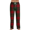 thumbnail image 1 of Drmagiyhm Pajama Pants for Men Fuzzy Christmas Print Lounge Pants Autumn Big and Tall Pj Pants Lazy One Sleeping Pants Wide-Leg Elastic Waist Plaid Fluffy Pants XL, 1 of 5