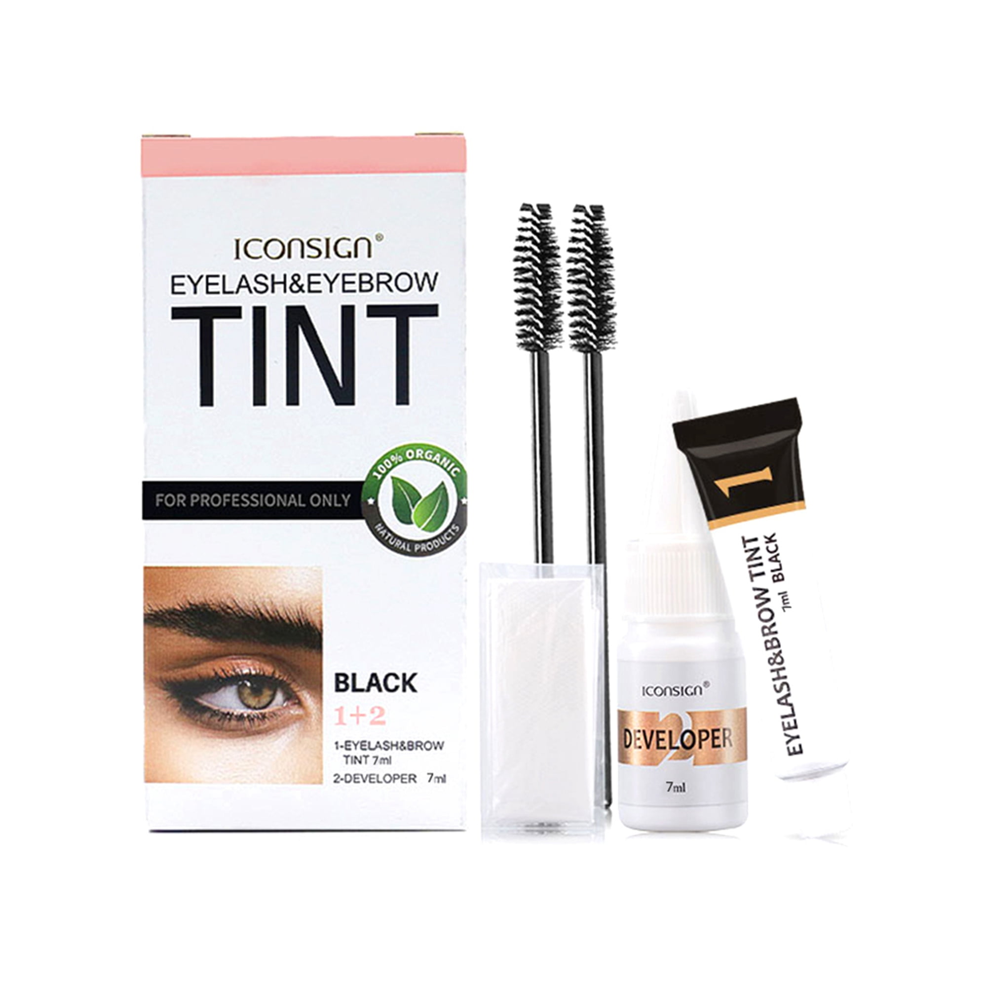 Drnokyasn Lash and Eyebrow Tint Kit Semi Permanent Waterproof Eyebrow