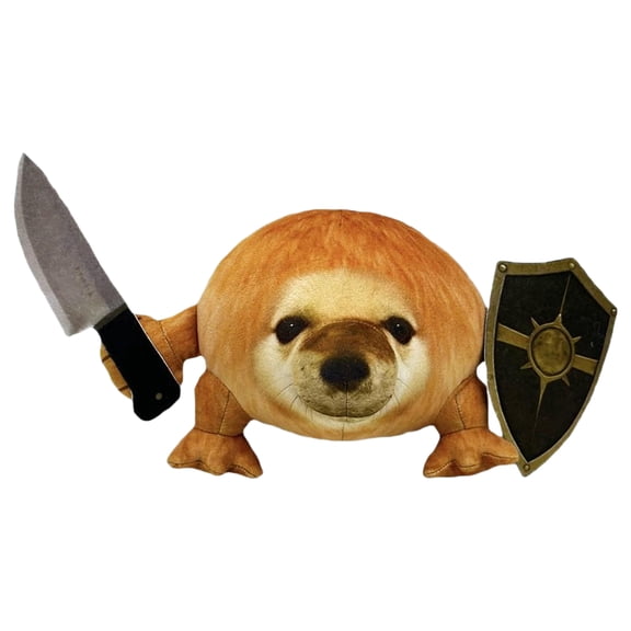 Drog Meme Stuffed Animal 12 Inch My Knife and Shield What the Dog Doin Viral Plushie for Display